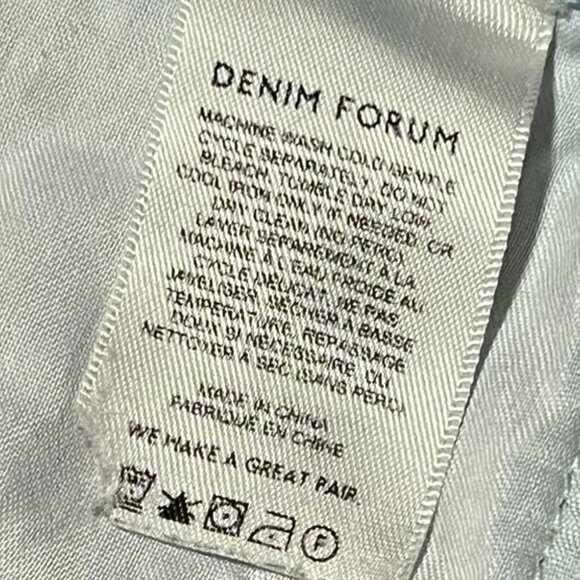 Denim Forum The BF Boyfriend High Rise Loose 28L Size 29 Light Wash - Picture 11 of 15